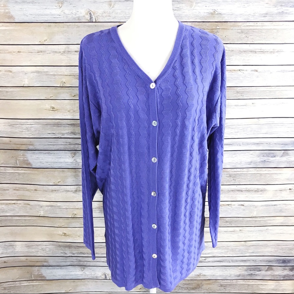 Nwot DVF Silk Assets 100% Silk Chevron Cardigan